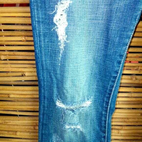 Express 0 Distressed Low Rise Jeans - Picture 2 of 8